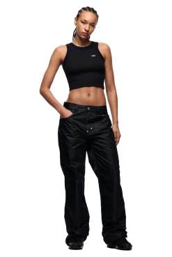 5-POCKET NYLON PANTS BLACK