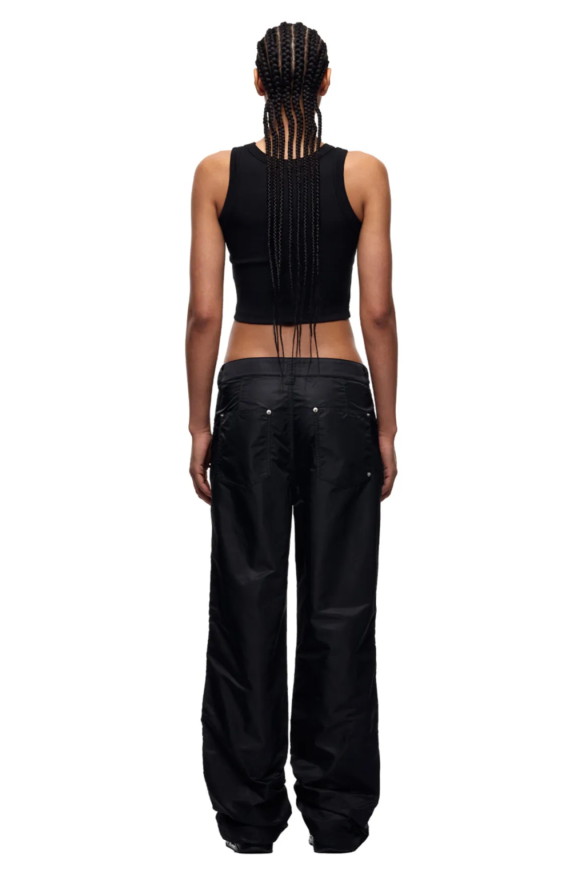 5-POCKET NYLON PANTS BLACK