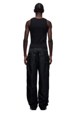 5-POCKET NYLON PANTS BLACK