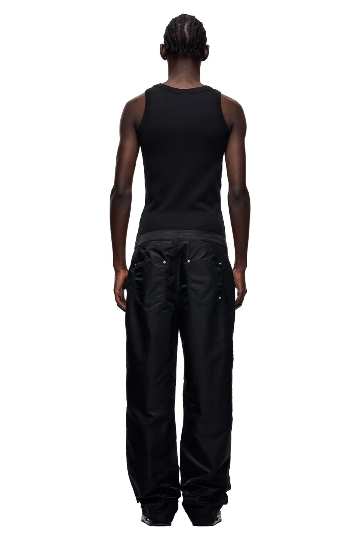 5-POCKET NYLON PANTS BLACK