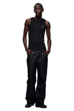 5-POCKET NYLON PANTS BLACK