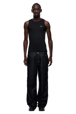 5-POCKET NYLON PANTS BLACK