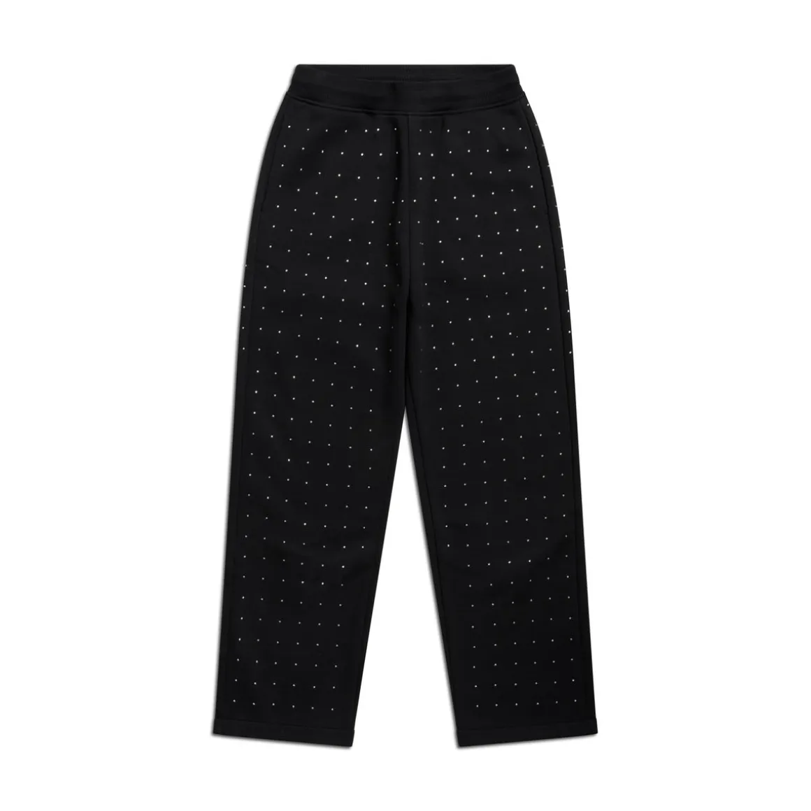 RHINESTONE OPEN LEG JOGGER BLACK