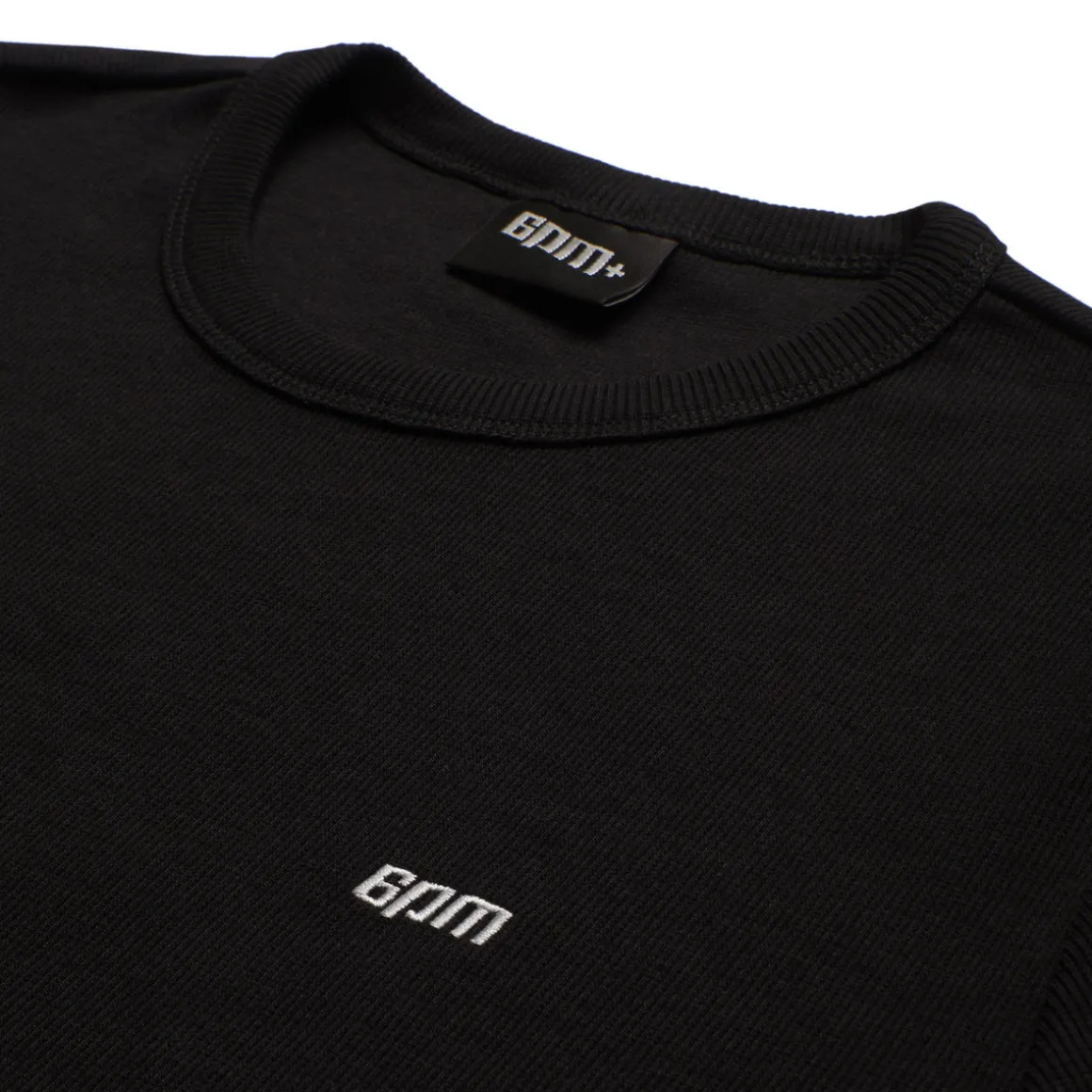 RIBBED SLIM FIT TEE BLACK