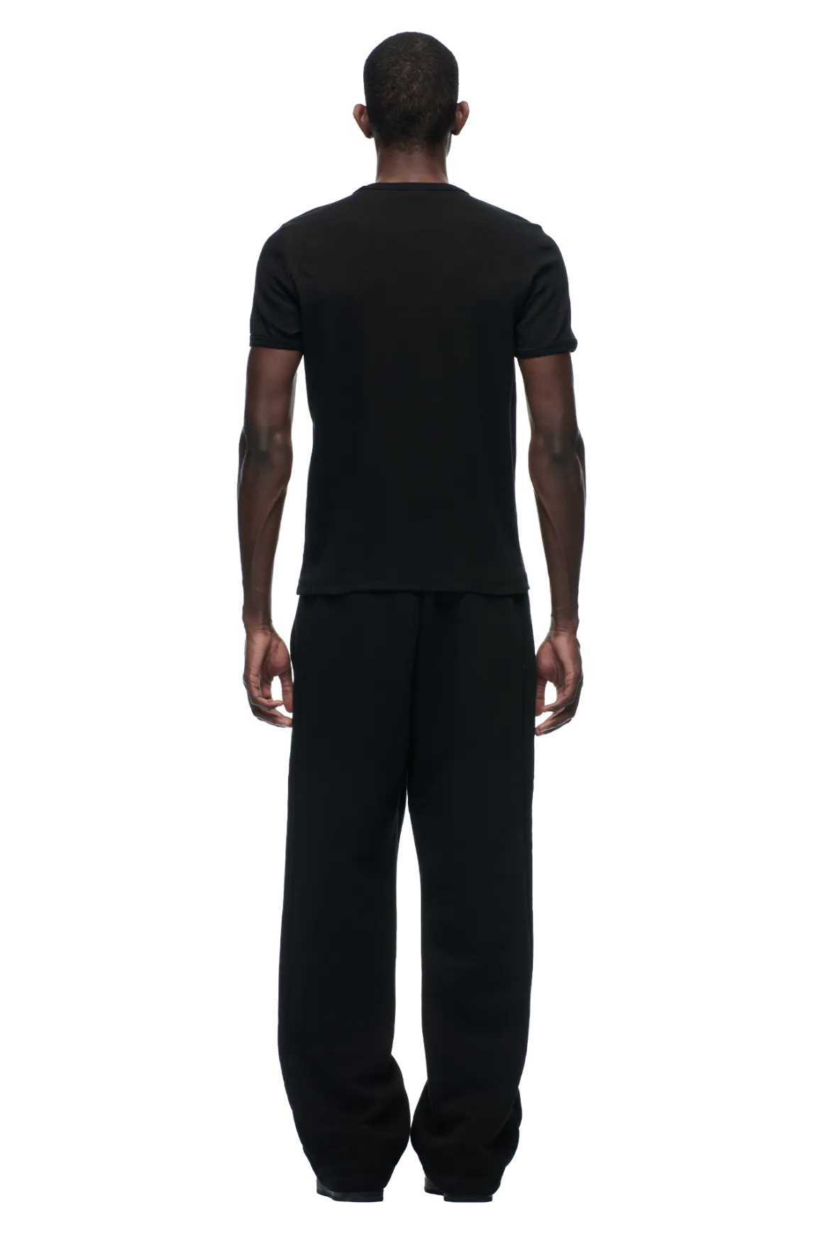 RIBBED SLIM FIT TEE BLACK