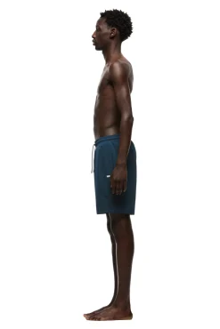 SEERSUCKER SWIM SHORTS BLUE LAKE
