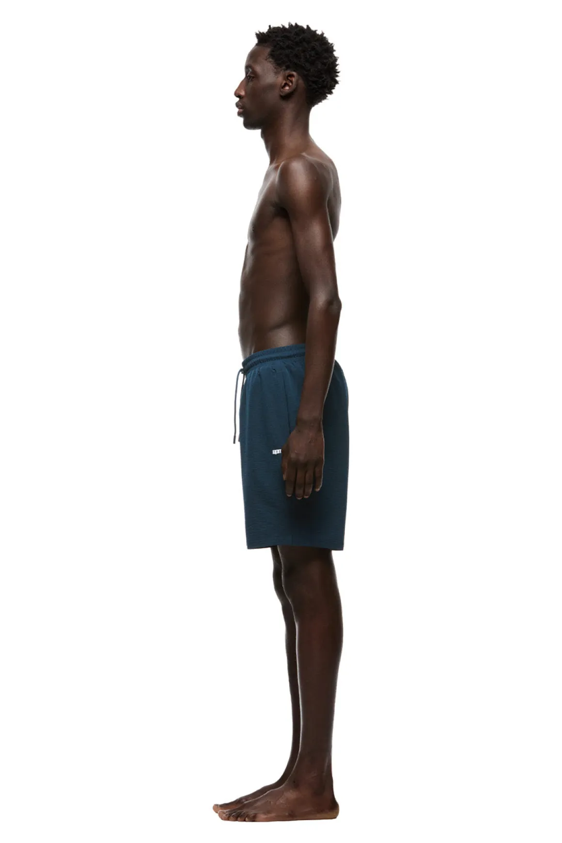 SEERSUCKER SWIM SHORTS BLUE LAKE