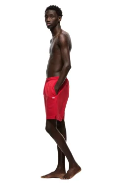 SEERSUCKER SWIM SHORTS CHERRY BONBON