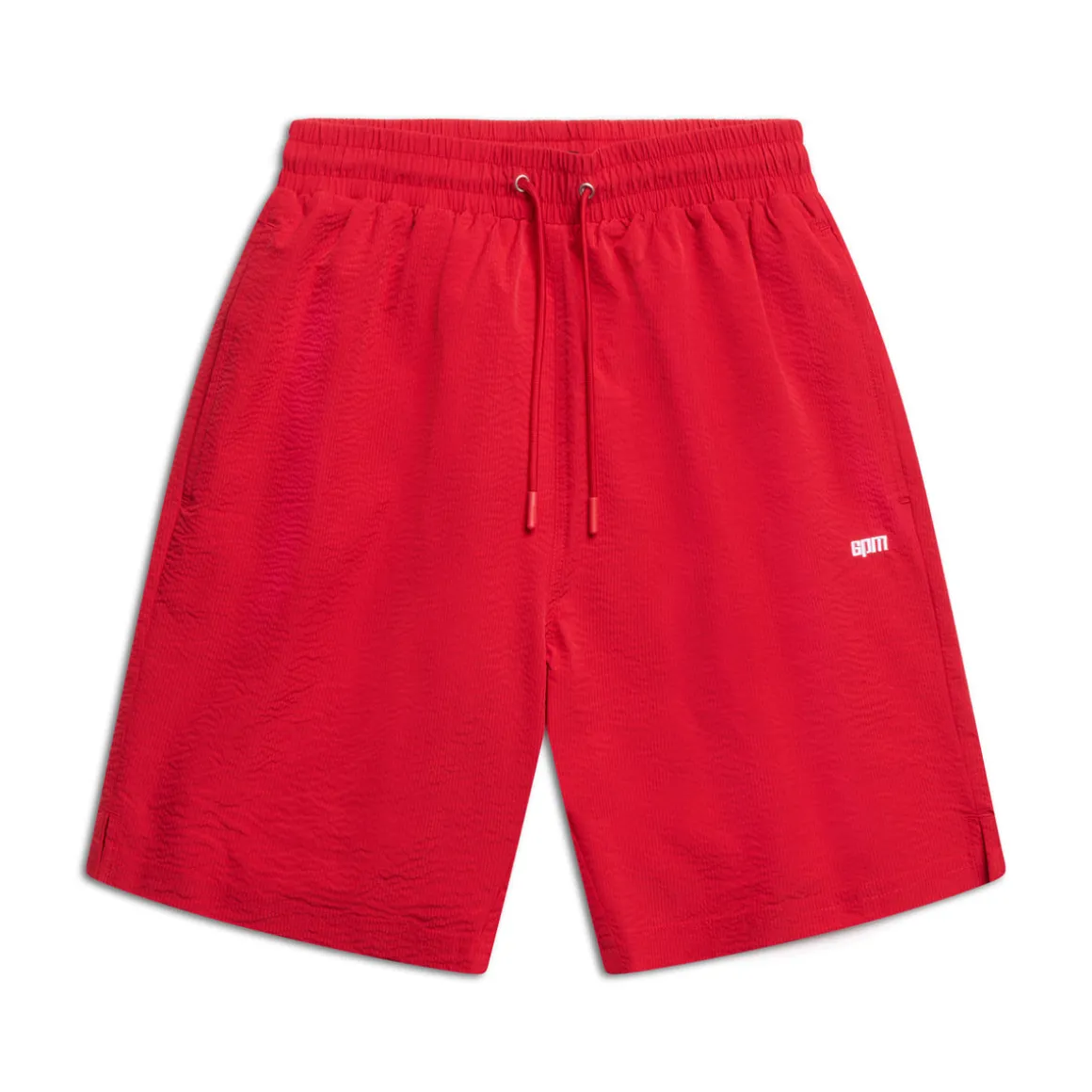 SEERSUCKER SWIM SHORTS CHERRY BONBON