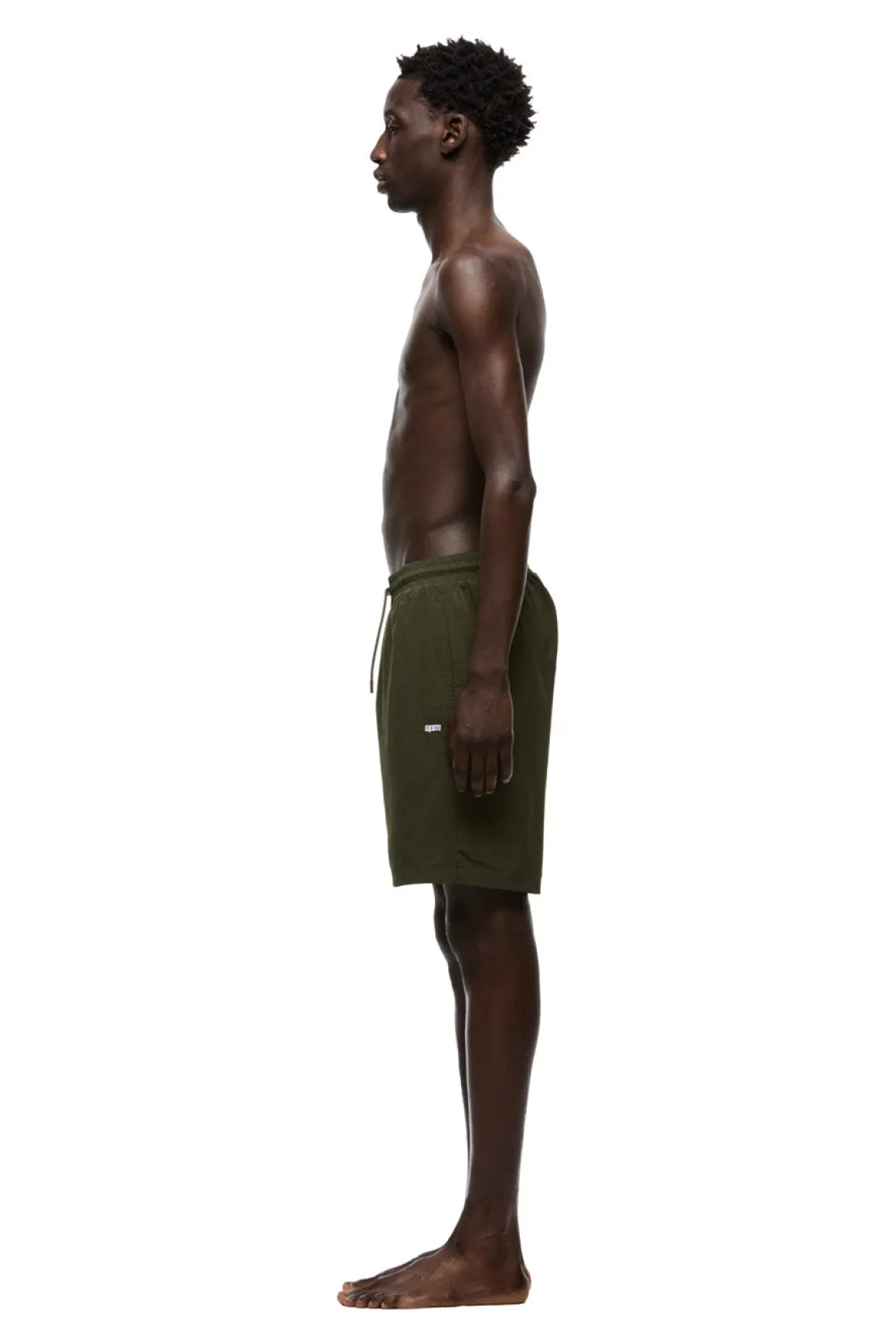 SEERSUCKER SWIM SHORTS FOREST NIGHT