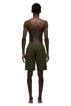 SEERSUCKER SWIM SHORTS FOREST NIGHT