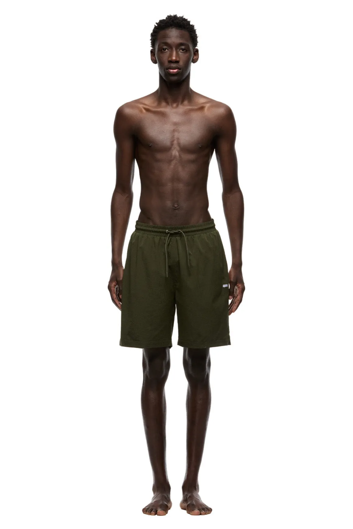 SEERSUCKER SWIM SHORTS FOREST NIGHT