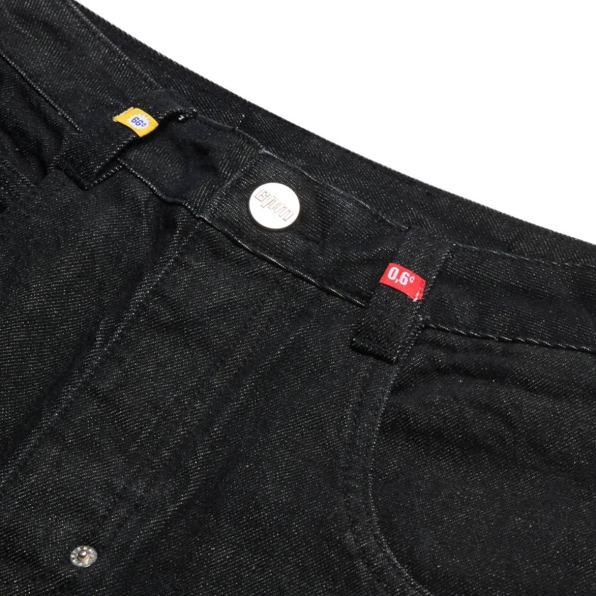 SELVEDGE RAW DENIM SHORTS BLACK