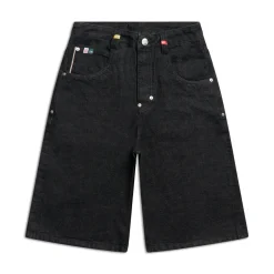 SELVEDGE RAW DENIM SHORTS BLACK