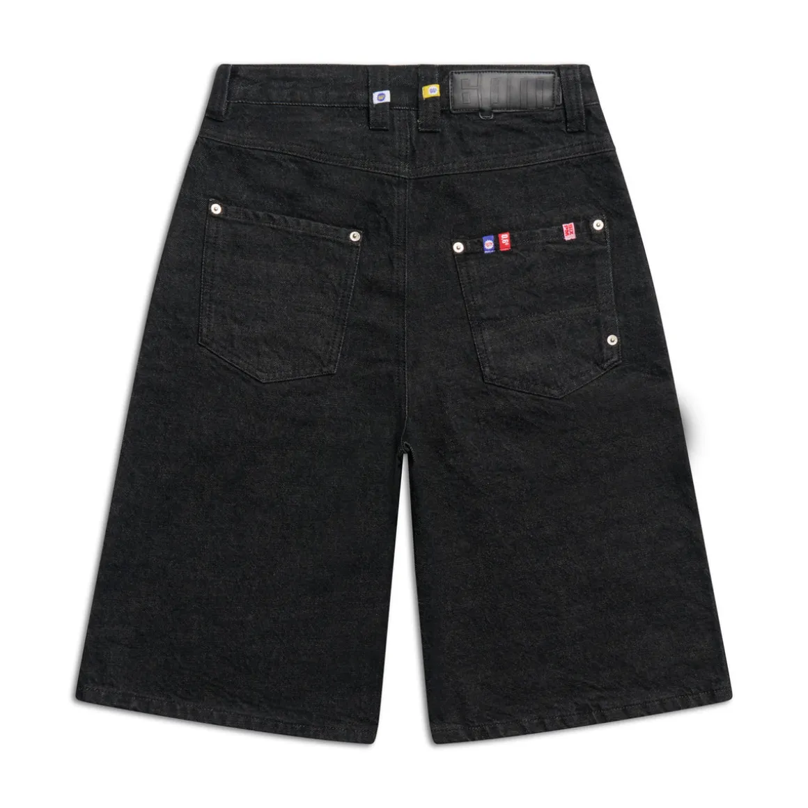 SELVEDGE RAW DENIM SHORTS BLACK