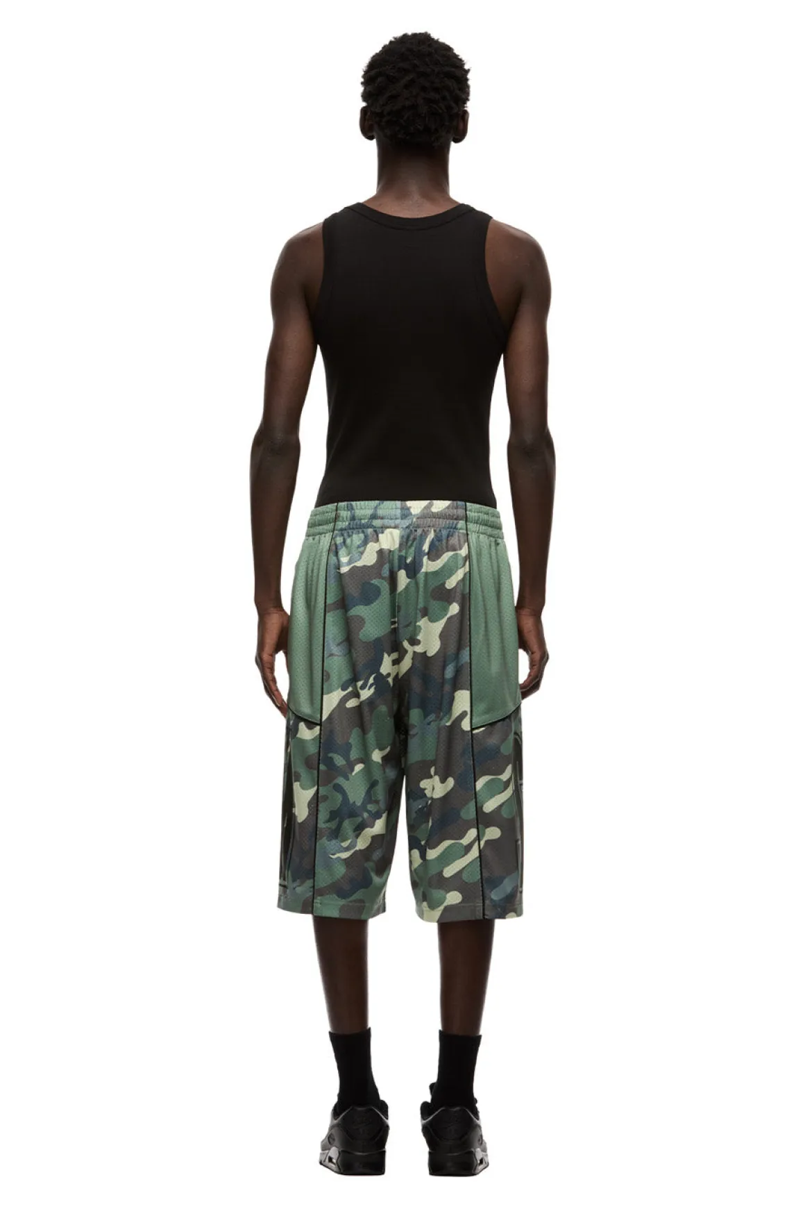 SIX MESH SHORTS PASTEL OLIVE