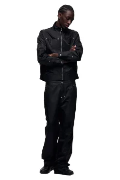 SLIM NYLON JACKET BLACK