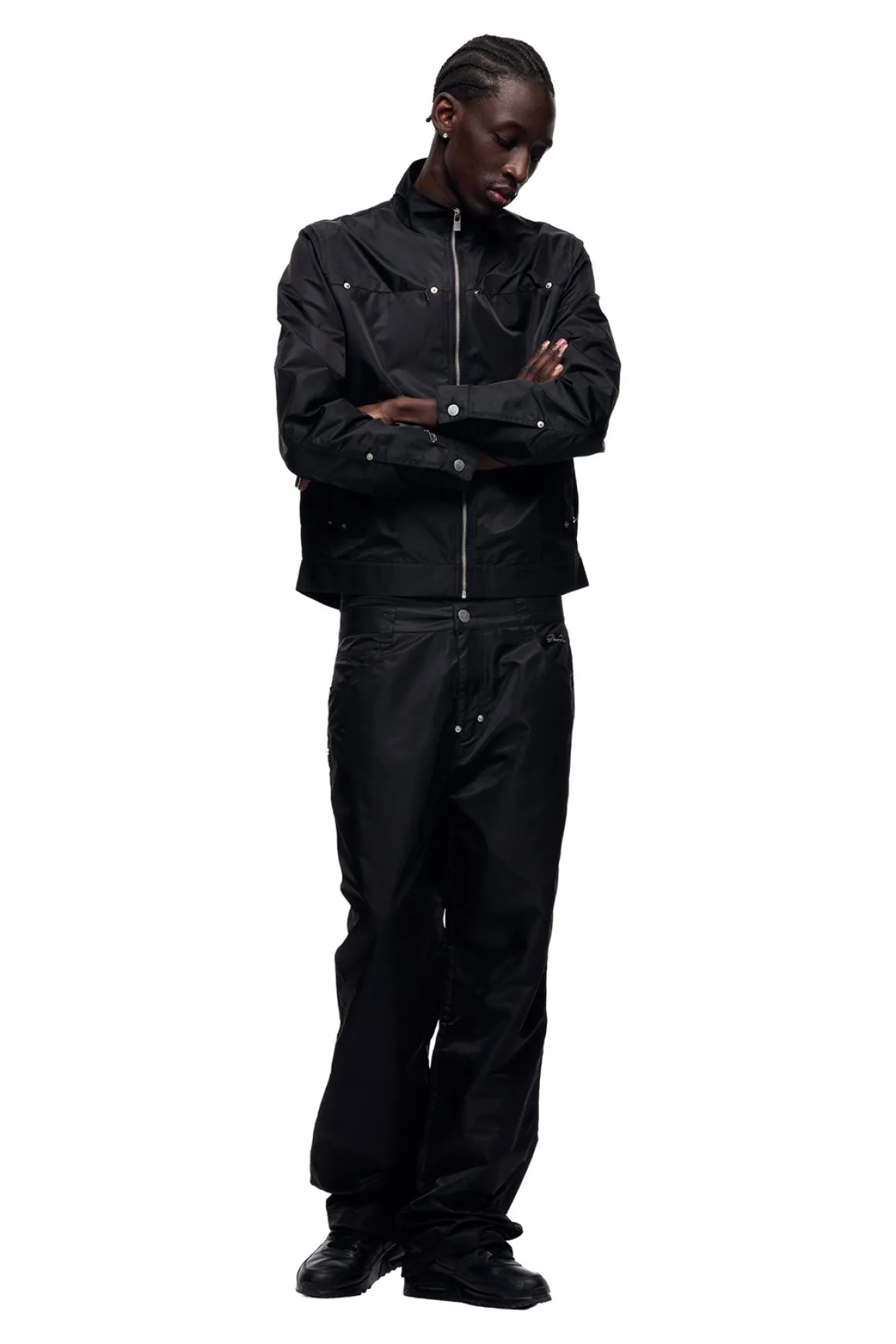 SLIM NYLON JACKET BLACK