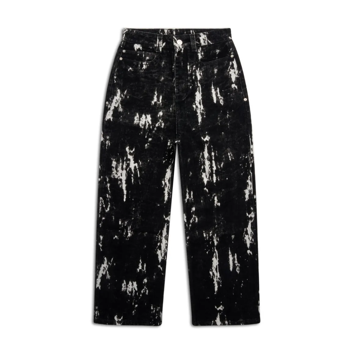 SPECKLED VELVET DENIM BLACK/WHITE