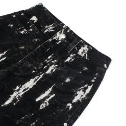SPECKLED VELVET DENIM BLACK/WHITE
