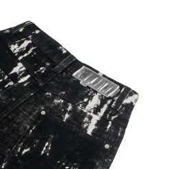 SPECKLED VELVET DENIM BLACK/WHITE