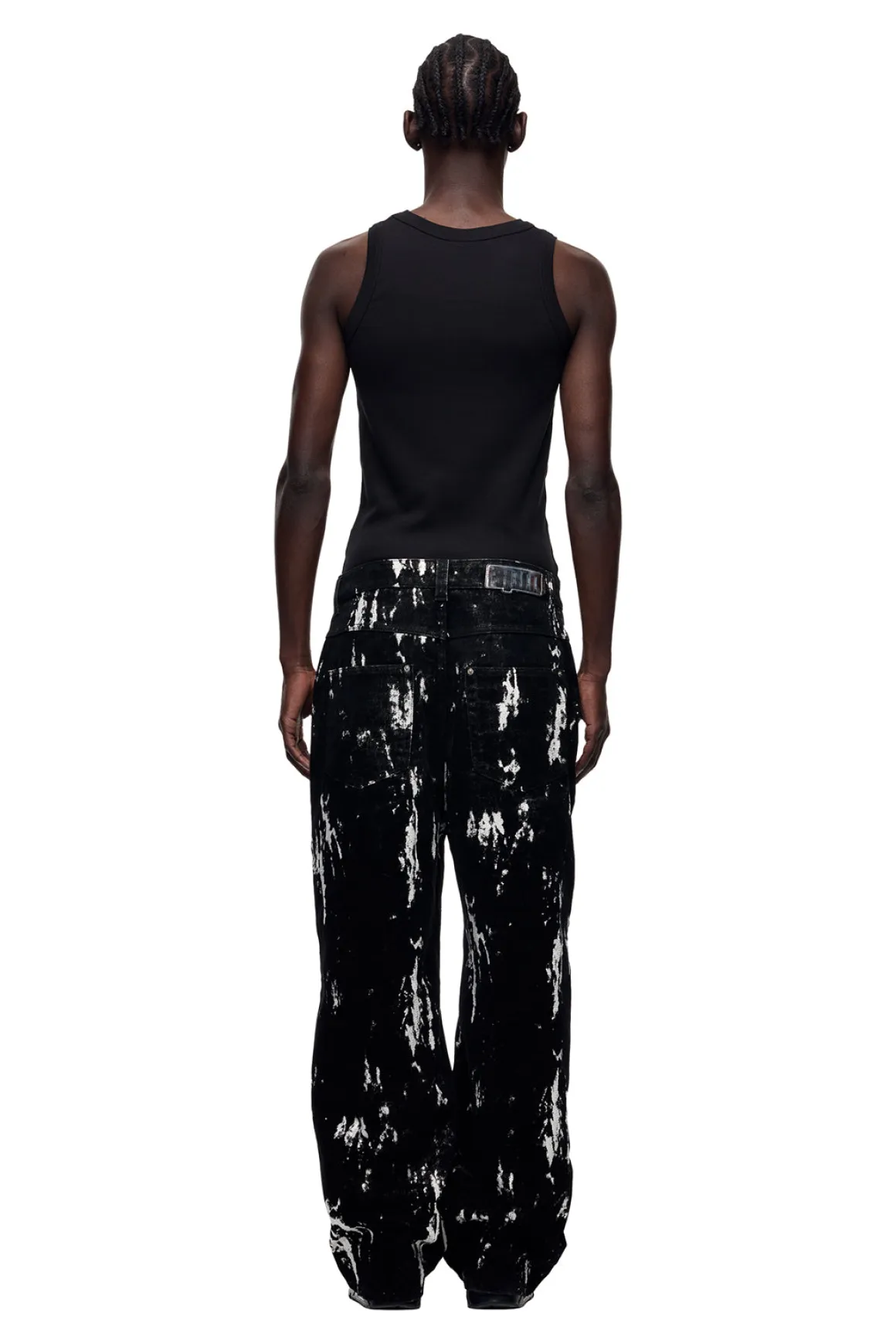 SPECKLED VELVET DENIM BLACK/WHITE