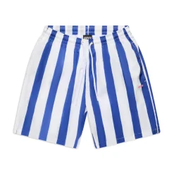 STRIPED SWIM SHORTS WHITE/NAVY