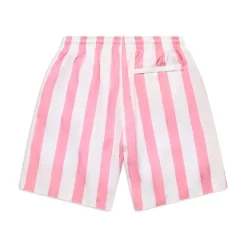 STRIPED SWIM SHORTS WHITE/PINK