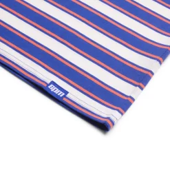 STRIPED TEE COSMIC COBALT/MANDARINE ORANGE