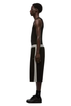 TWO TONE SWEAT SHORTS BLACK