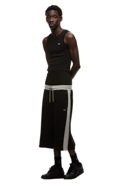 TWO TONE SWEAT SHORTS BLACK