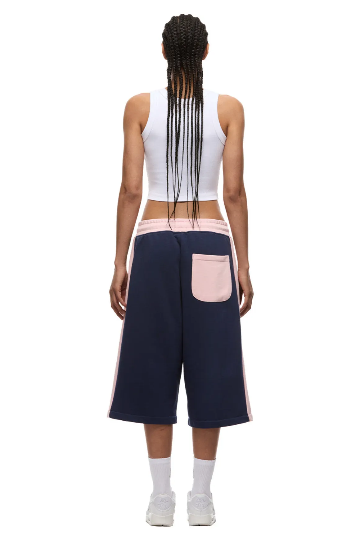 TWO TONE SWEAT SHORTS INK NAVY
