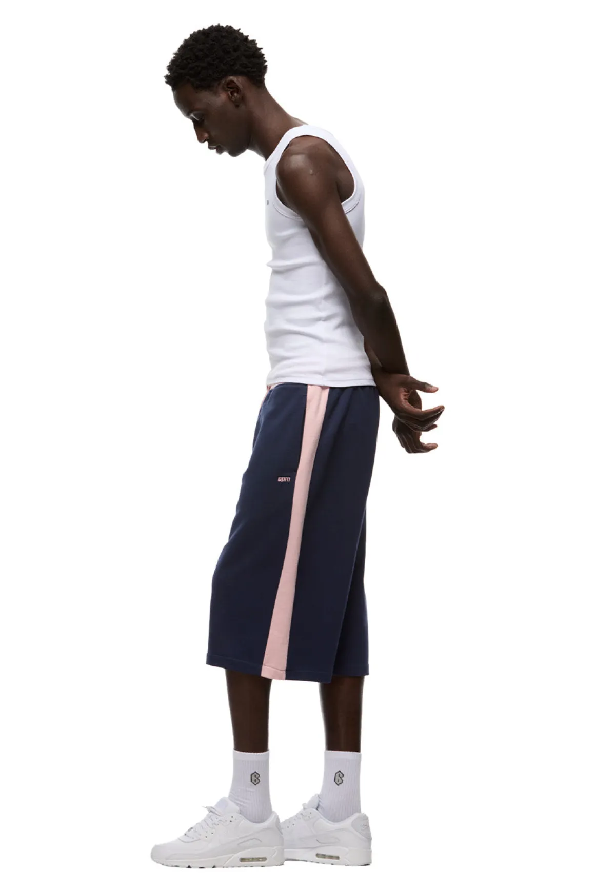 TWO TONE SWEAT SHORTS INK NAVY