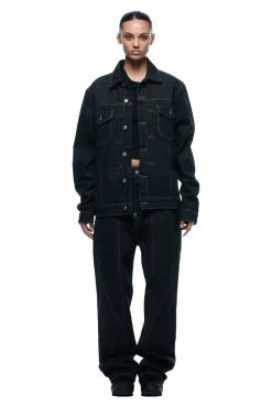 TYPE 6 DENIM JACKET BLACK RAW
