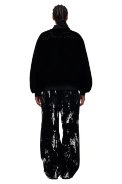 VELVET BOMBER BLACK