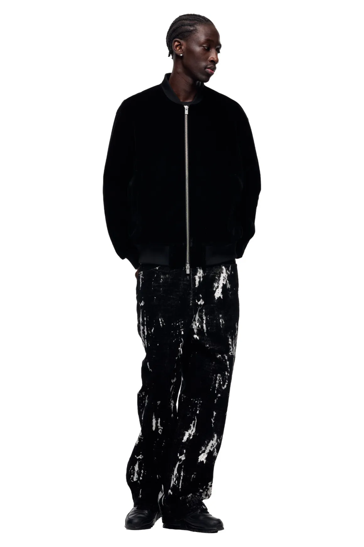 VELVET BOMBER BLACK