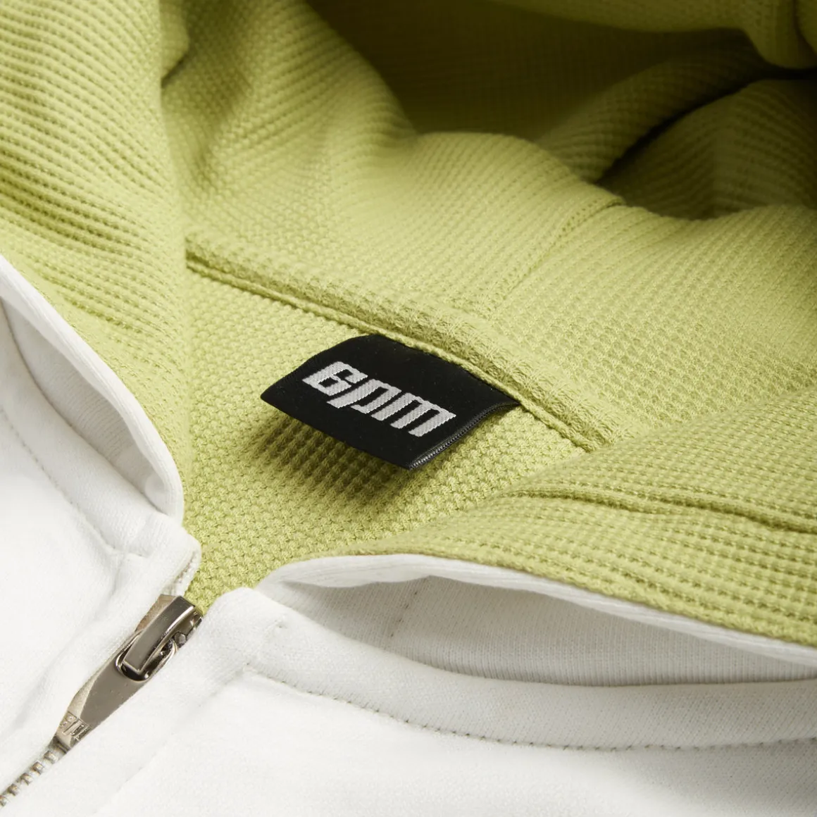 WAFFLE LINED ZIP HOODIE COCONUT WHITE