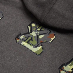 WAFFLE LINED ZIP HOODIE GREY CAMO