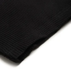 WAFFLE SLEEVE RAGLAN TEE BLACK