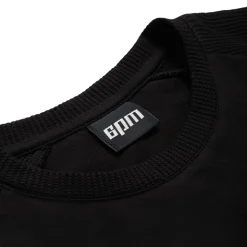 WAFFLE SLEEVE RAGLAN TEE BLACK
