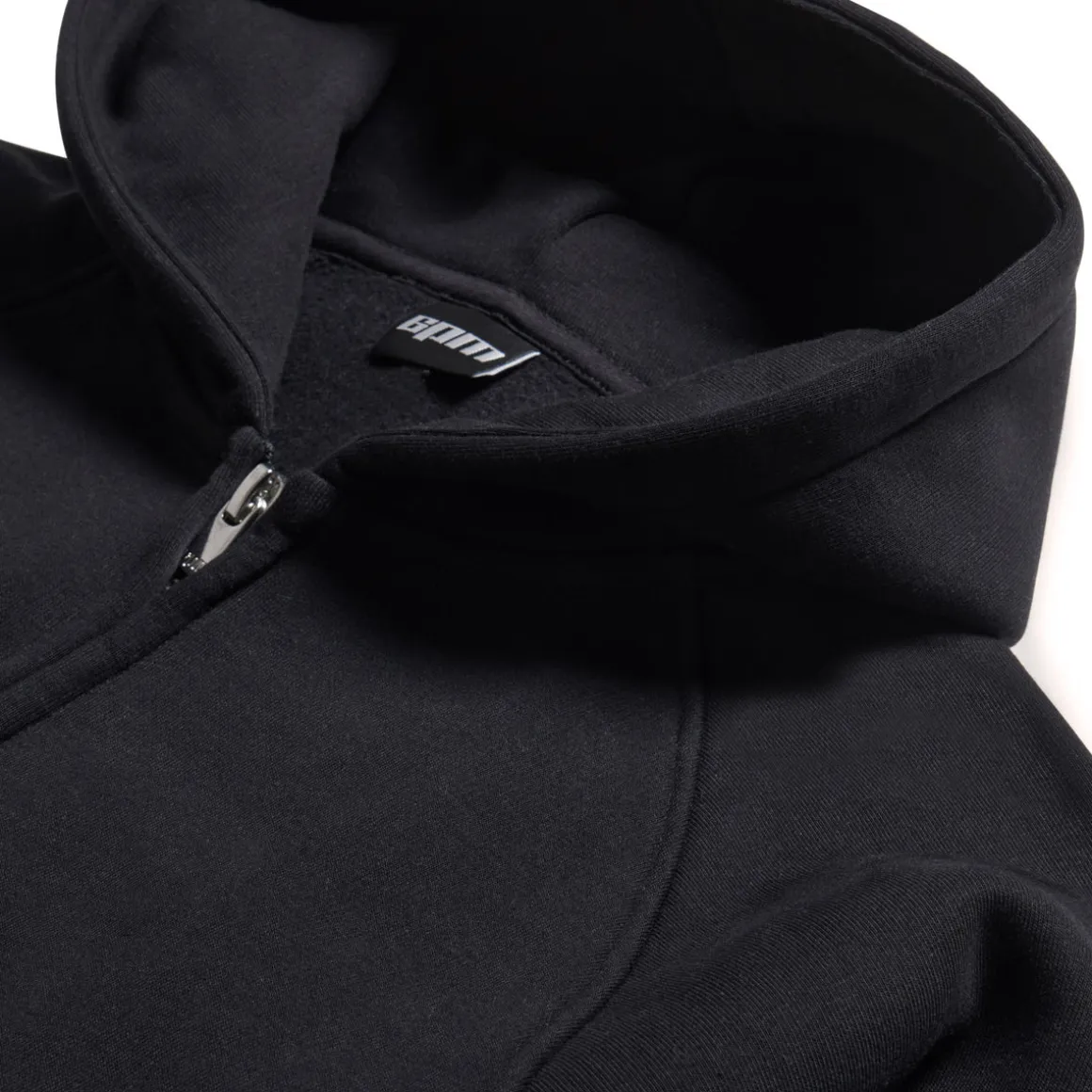 WAVE LOGO ZIP HOODIE BLACK