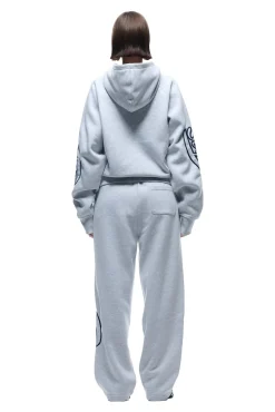 WAVE LOGO ZIP HOODIE LIGHT GREY