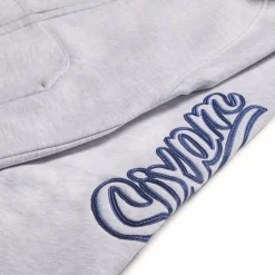 WAVE LOGO ZIP HOODIE LIGHT GREY
