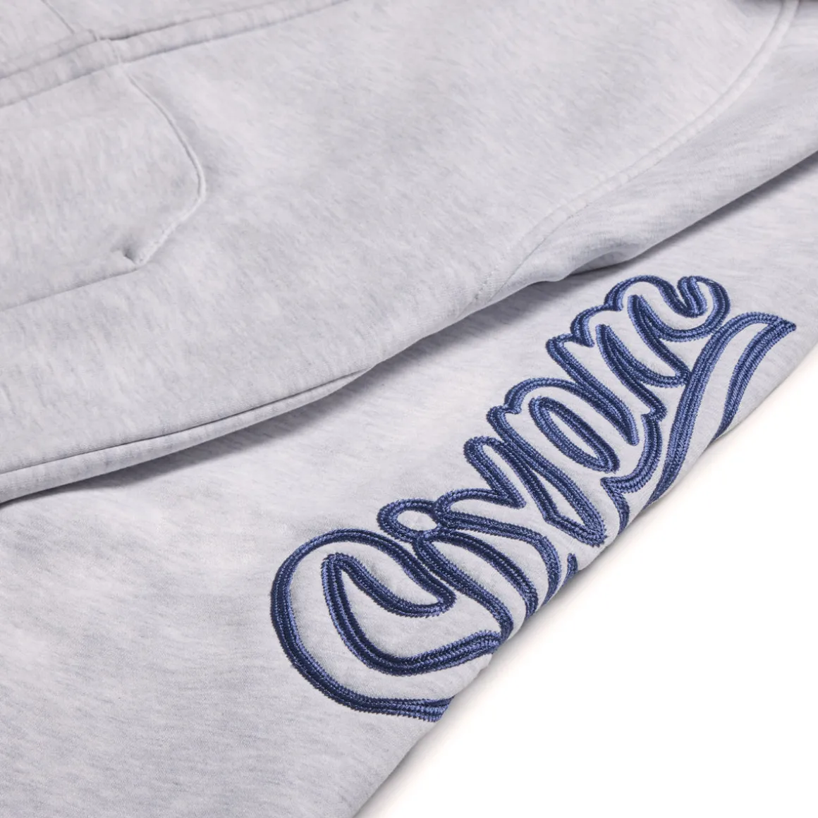 WAVE LOGO ZIP HOODIE LIGHT GREY