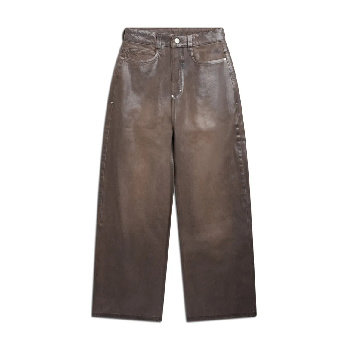 WAX COATED DENIM BROWN