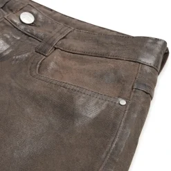 WAX COATED DENIM BROWN