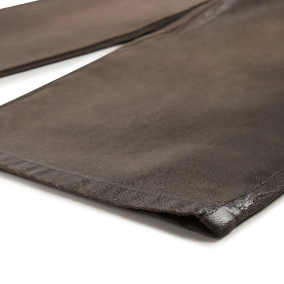 WAX COATED DENIM BROWN