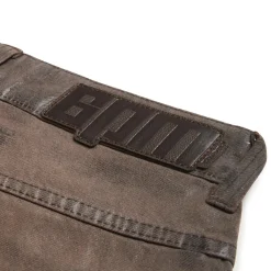 WAX COATED DENIM BROWN