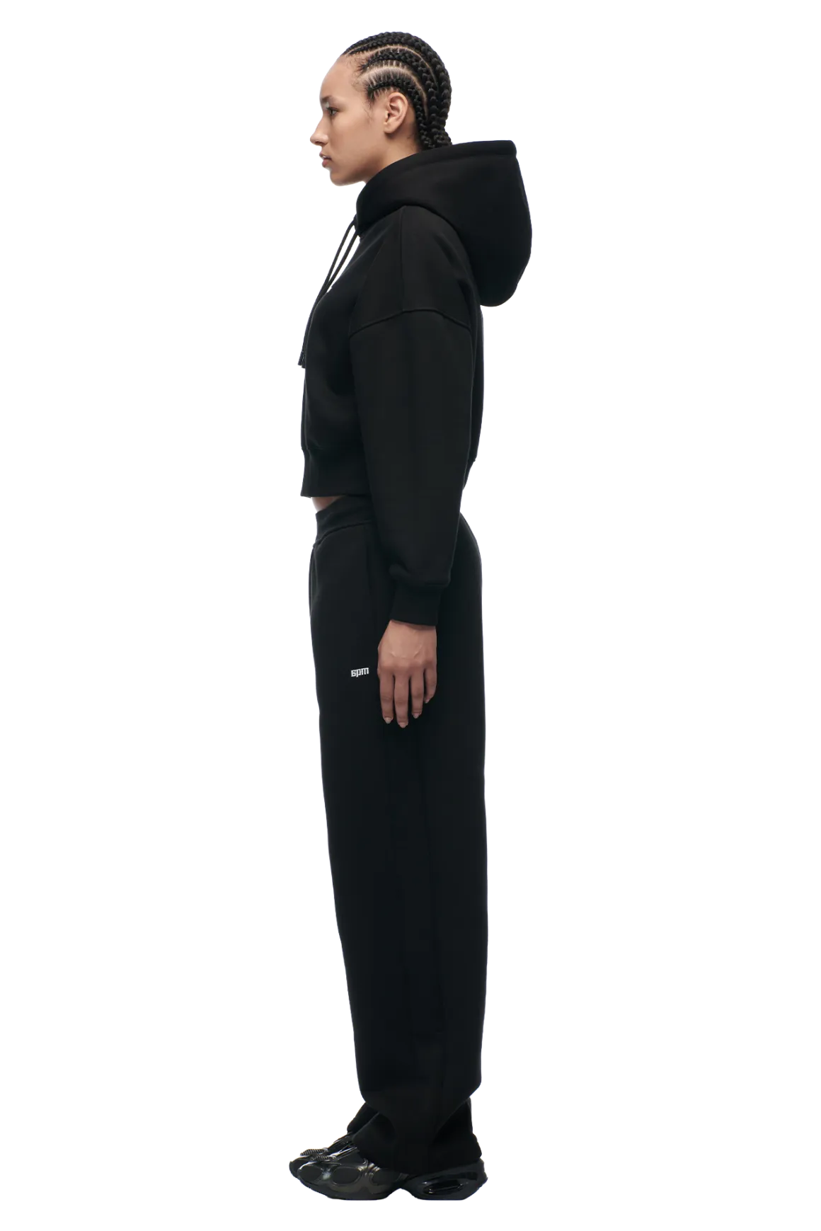WMNS CROPPED HOODIE BLACK