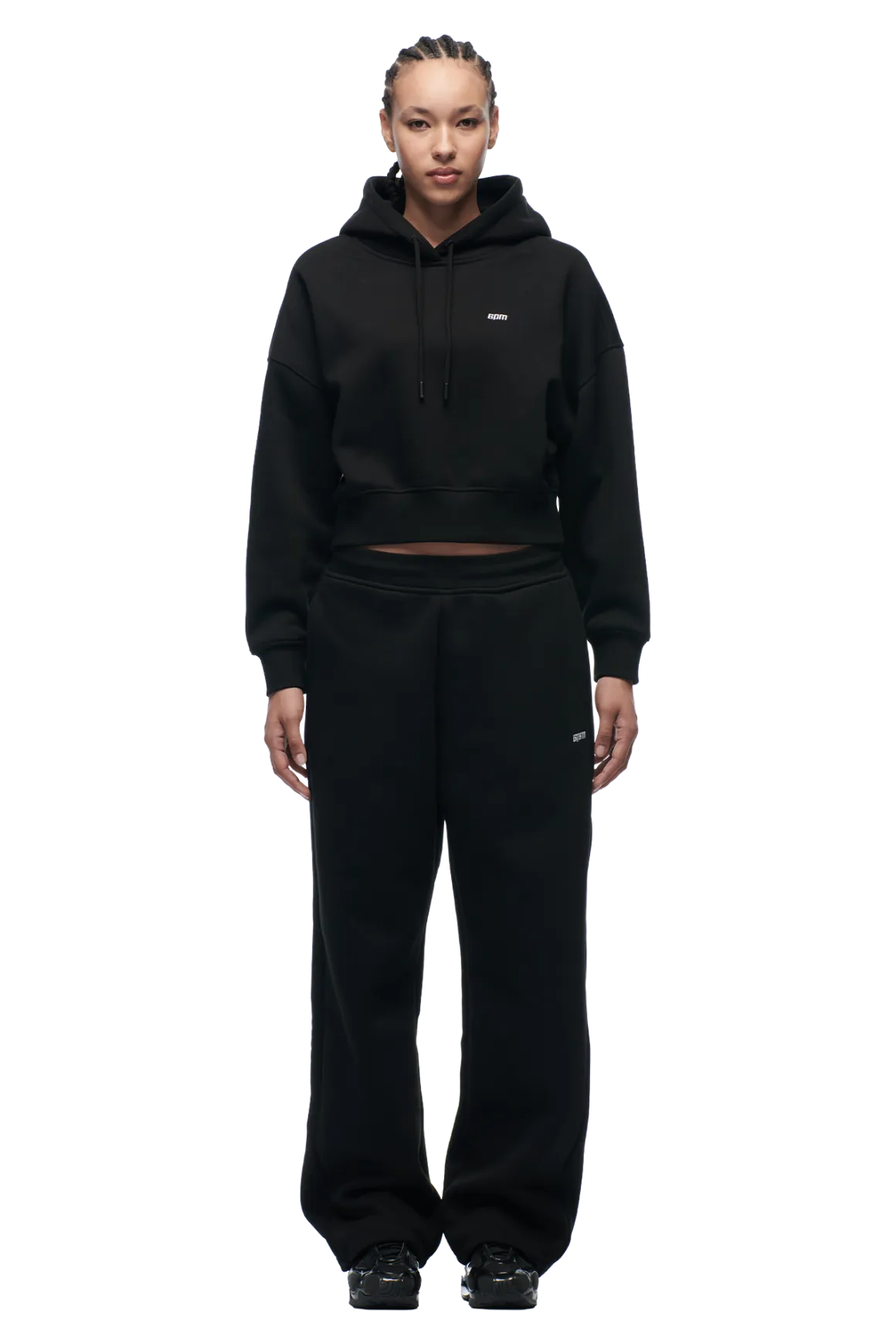 WMNS CROPPED HOODIE BLACK